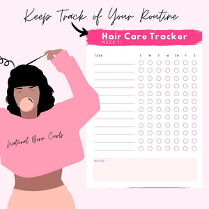 My Hair Routine: The Natural Hair Planner ( Digital  & Printable Planner)